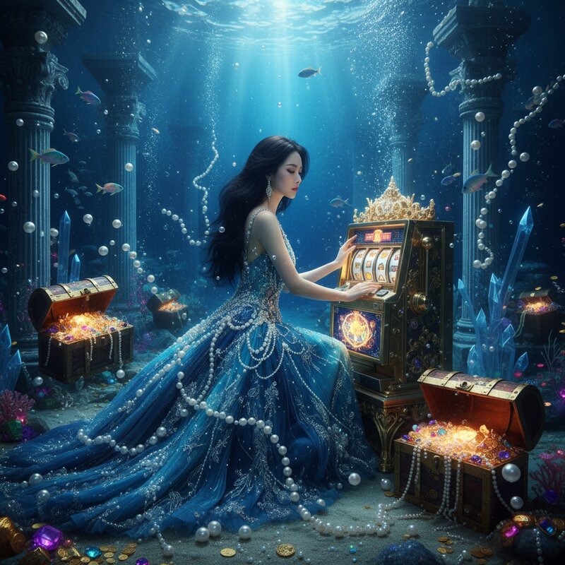 Người đẹp bên máy slot vàng